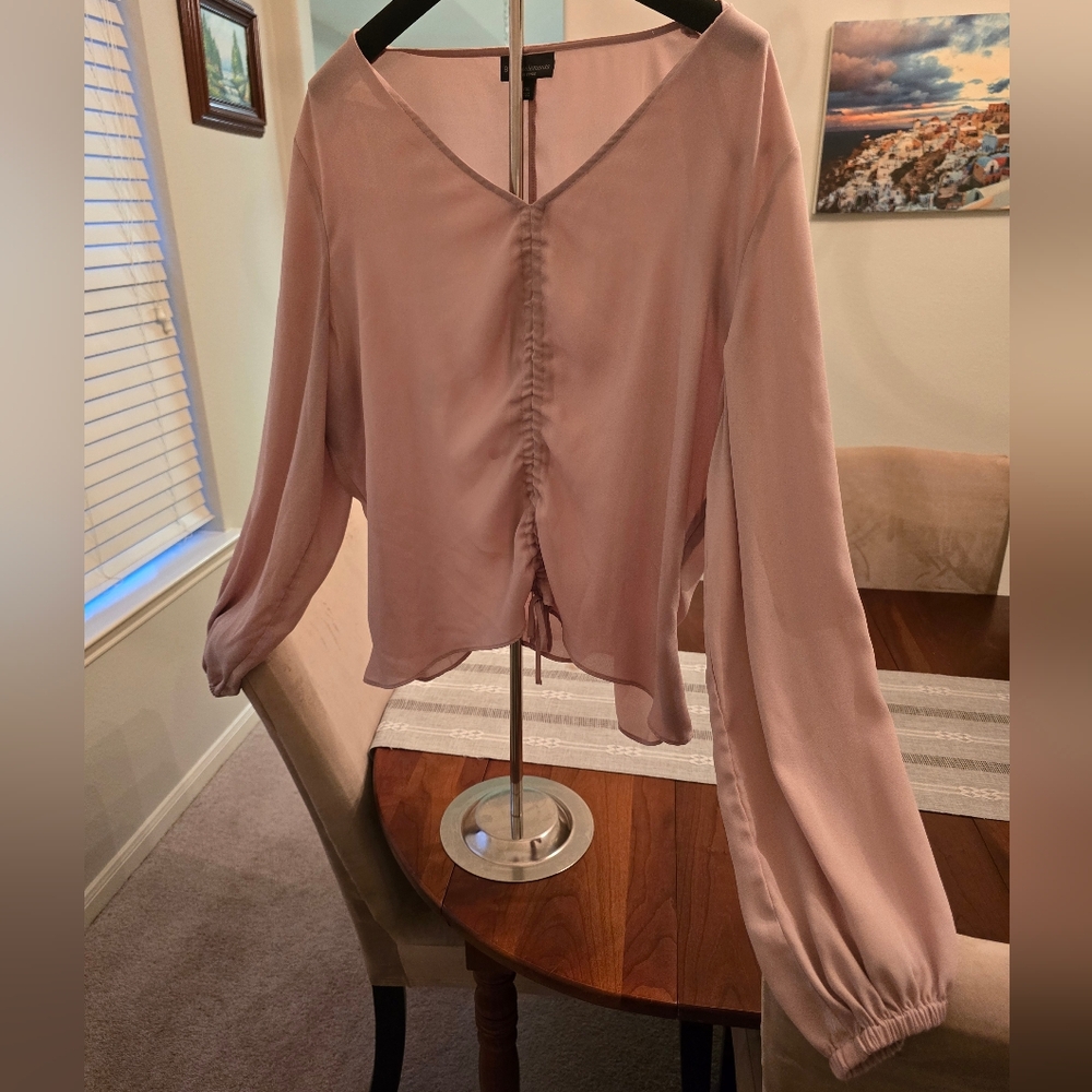 Bold Elements, Elegant Blush Blouse-Size XXL